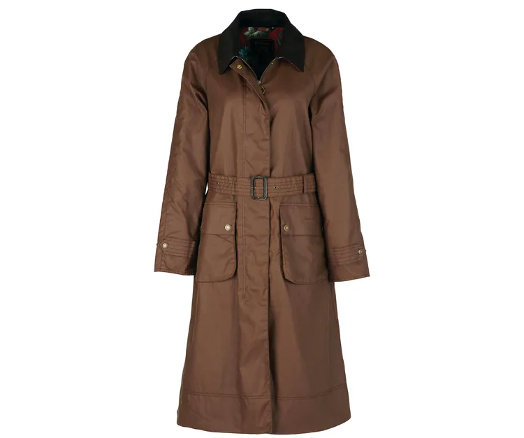 棕色款Adolphus油布風衣，1萬6800元。品牌提供