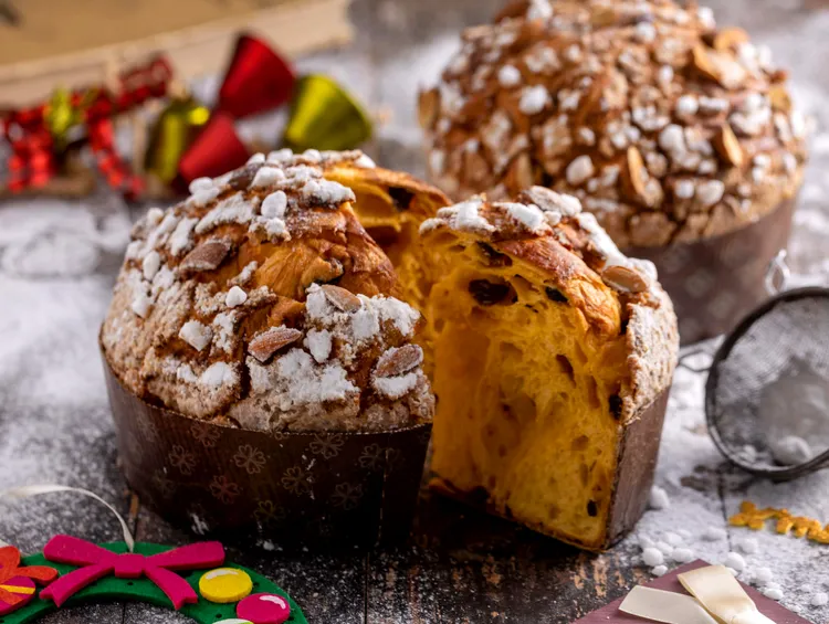 黑皮喬快閃「後媽家」所製作的潘娜多妮，製作需要費時三天，麵包體口感近似蛋糕綿軟可口，充滿了橘皮乾的酸香。業者提供