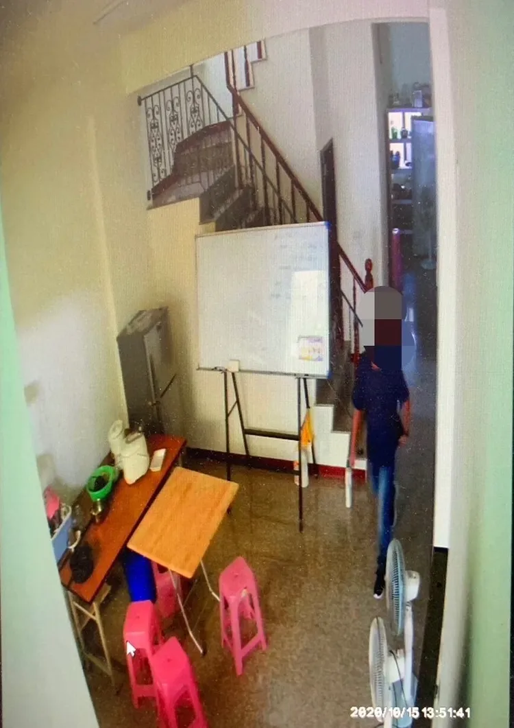 陳姓男子侵入永康區永大路三段宿舍內行竊。警方提供