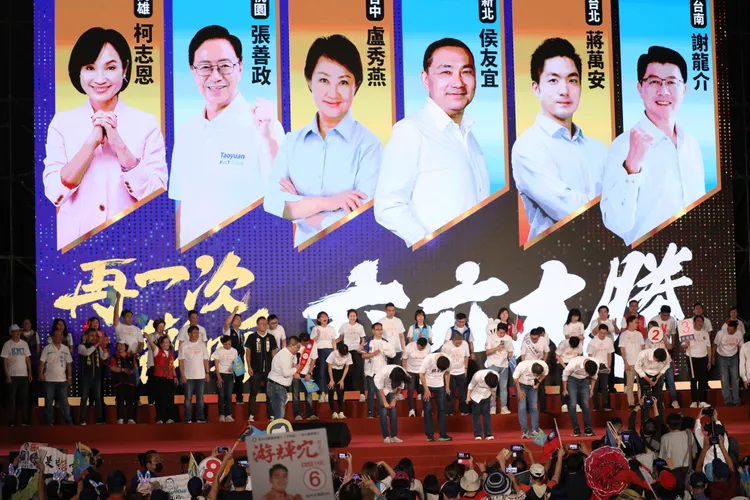 國民黨六都大團結。陳明中攝