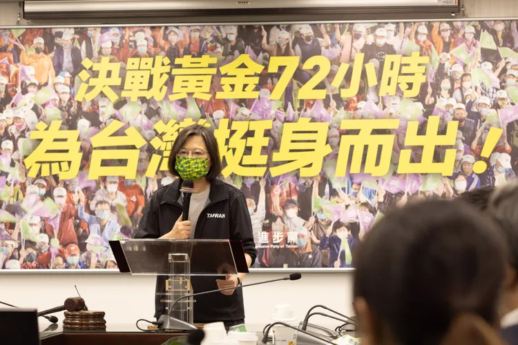 蔡英文希望選民支持民進黨候選人，讓她更有力量，帶領台灣在國際上站穩腳步。民進黨提供