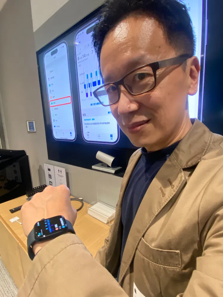 Apple Watch具有睡眠偵測功能。王雪玲攝