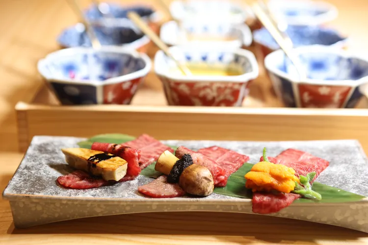 澳洲M9和牛名物三品。翁玉信攝