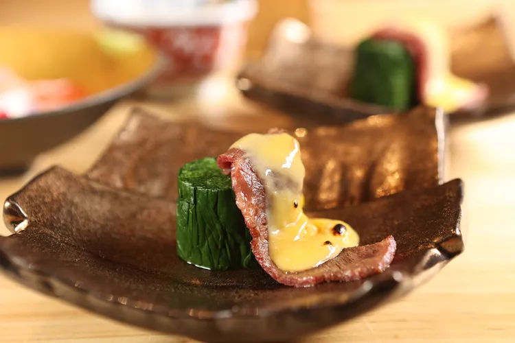 和牛野菜玉味噌。翁玉信攝