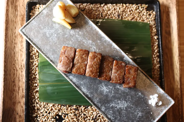 鹿兒島A5黑毛和牛。翁玉信攝