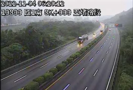 國一南下汐止段，早上6時許開放通車。翻攝國道1968