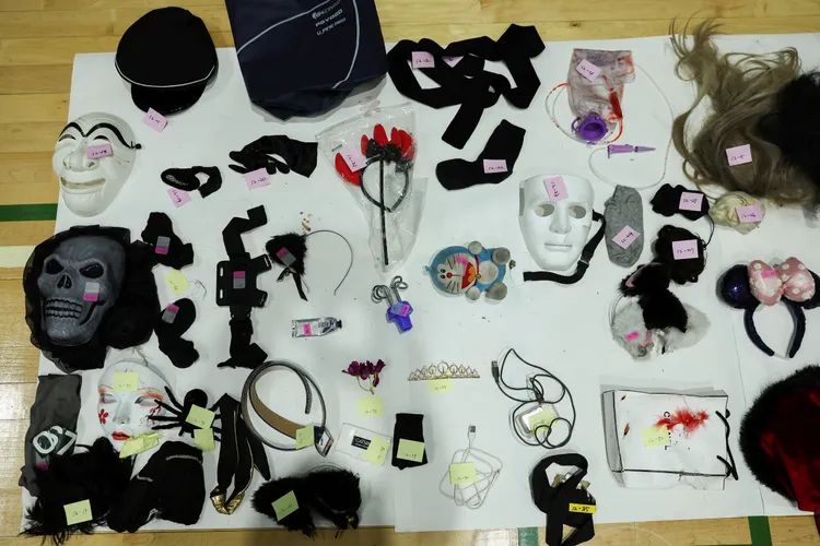 萬聖節變裝道具。路透社