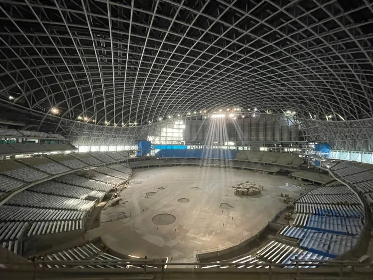 大巨蛋工程還剩3%待收尾。翻攝自巨蛋先生的巨蛋觀點FB