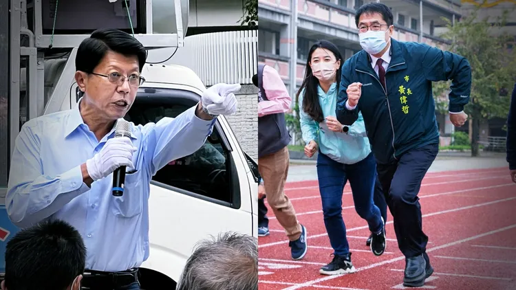 台南市長選戰，國民黨謝龍介扮攔路虎，阻民進黨籍市長黃偉哲連任之路。資料照片