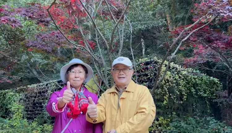 民眾退役27年，首次來到武陵農場，感覺非常漂亮。民眾提供