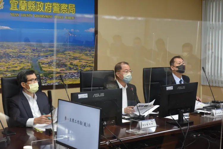 警政署長黃明昭23日前往宜蘭召開選舉查賄制暴工作座談會。縣警局提供