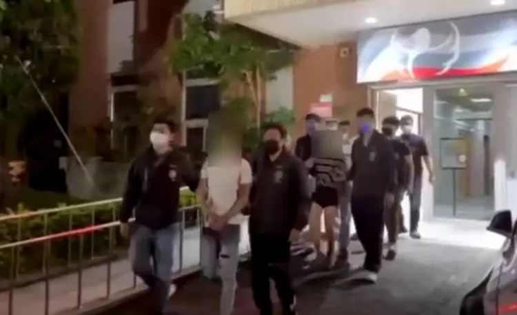 警方將張男等人送辦。翻攝畫面