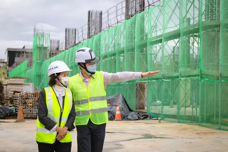 宜蘭縣長林姿妙視察。縣府提ㄍㄨㄡ 
