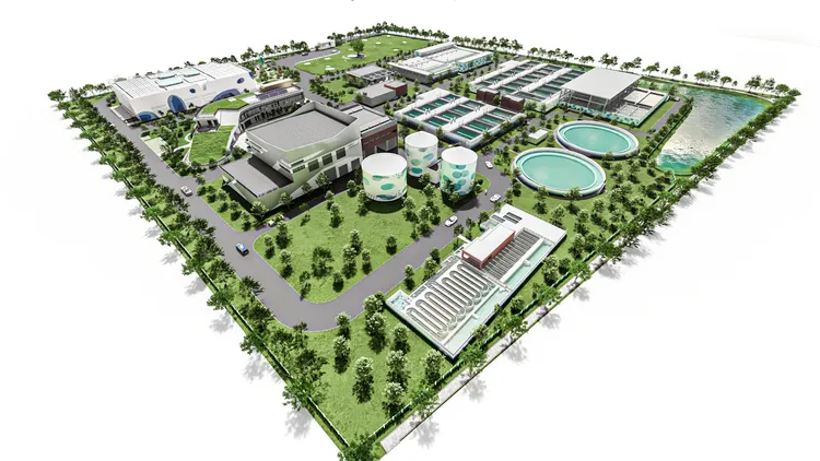 橋頭再生水廠未來完工示意圖。欣陸提供