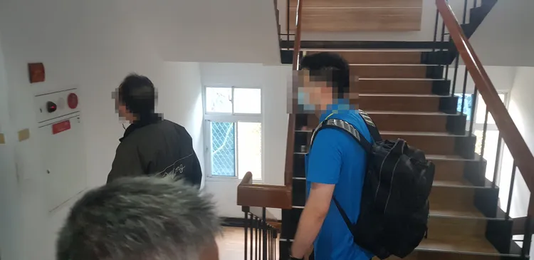 被害林姓死者的家屬到淡水警分局。資料畫面