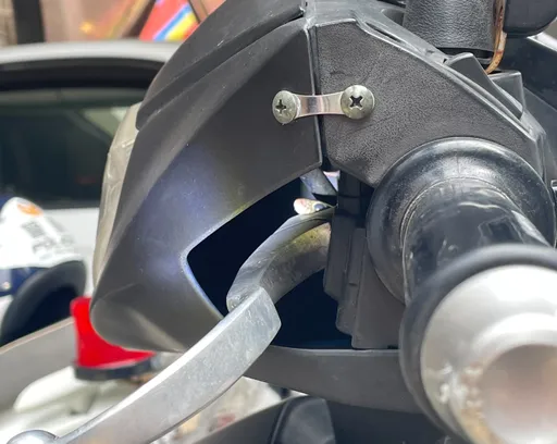 騎車到半路左手突感濕滑 嚇壞了!竟是錦蛇從龍頭竄出