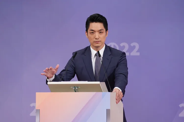 蔣萬安申論表現，蔡壁如認為就如好學生的演講，但跟會不會做事兩碼事。主辦單位提供