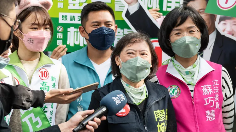 廖婉如表示丈夫林佳龍很認真跑。林佳龍競辦提供