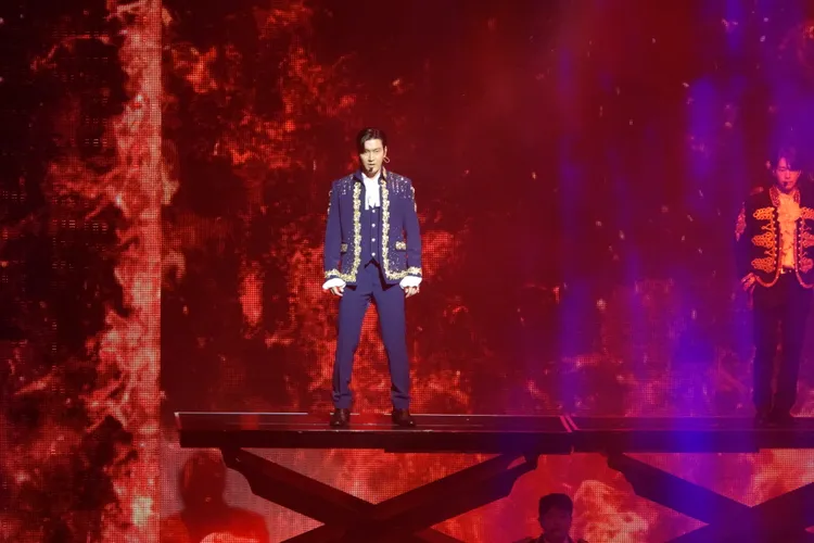 始源笑說昨天為了好朋友火鍋先來台。陳德興攝