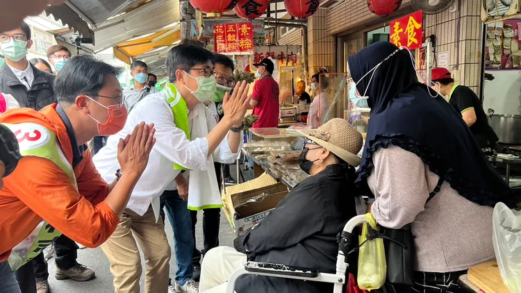 陳其邁今到岡山拜票。陳其邁競辦提供
