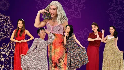 潘若迪反串女裝抖奶跳《買冬瓜》 朱碧石哥哥笑噴「有夠醜」