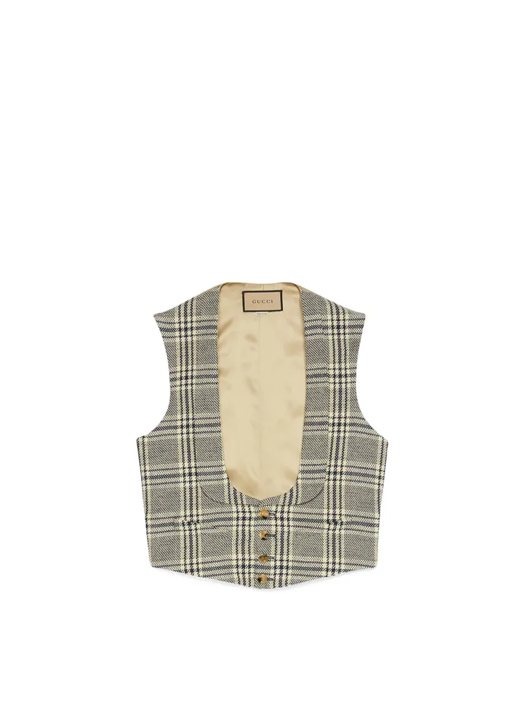 格紋西裝背心，4萬2500元。品牌提供