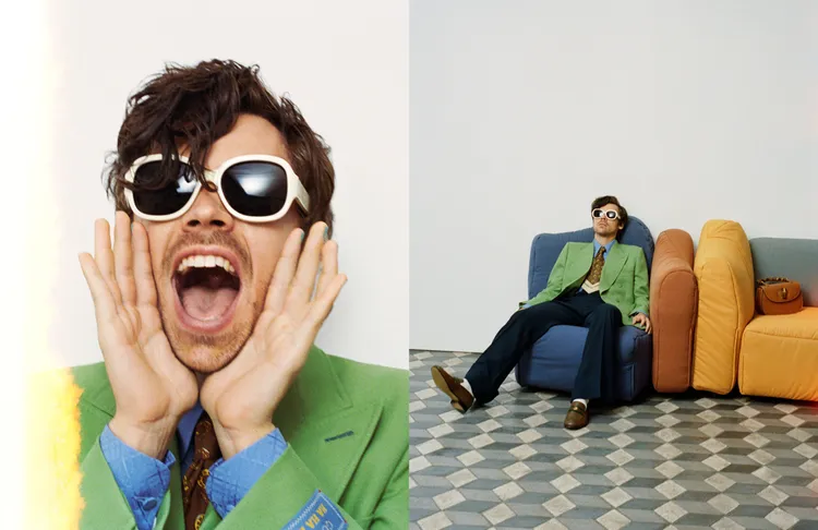 Harry Styles演繹形象廣告，以沒有世俗引導的虛偽和造假顧慮中，展現出男性的浮誇。品牌提供