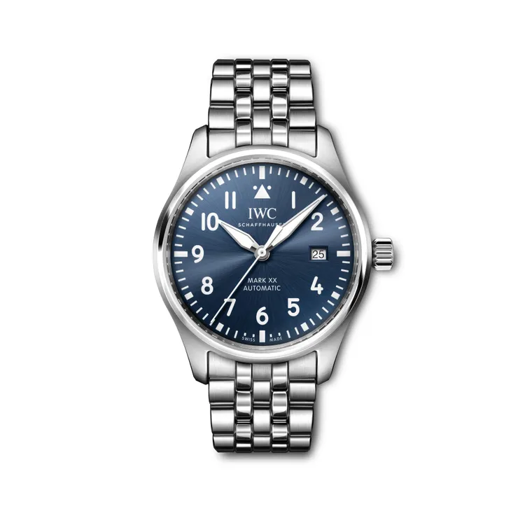 馬克20飛行員系列精鋼自動上鍊腕錶，19萬8000元。品牌提供