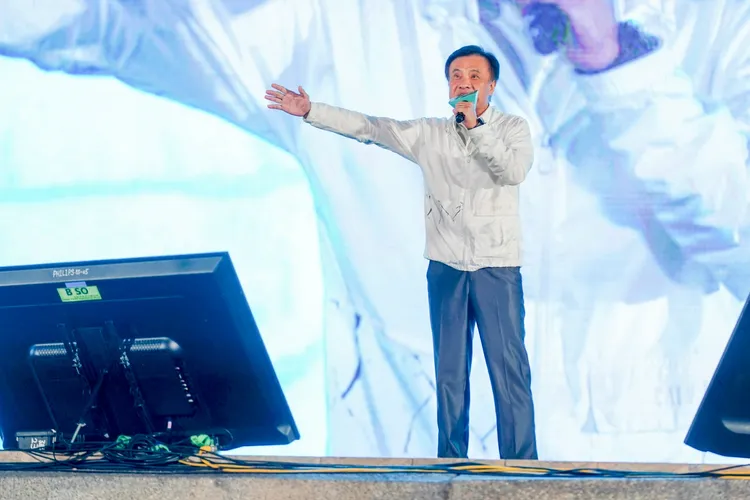 蘇嘉全說：「蔡其昌如果不能贏，民進黨怎麼贏？」蔡其昌競選總部提供