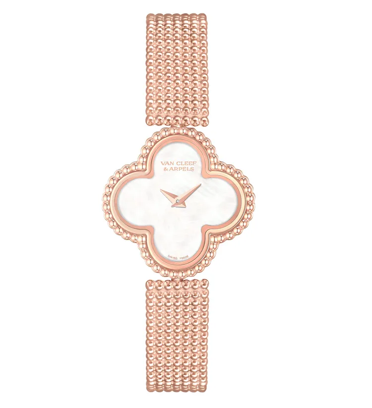 Sweet Alhambra玫瑰金石英腕錶，約87萬元。品牌提供