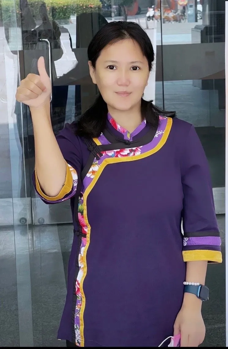 陳美妃是三寶媽，首次參選就選台中市長。陳美妃提供