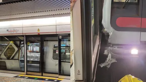 香港地鐵離譜意外!列車出軌撞月台4門噴飛千人疏散 最快明早恢復