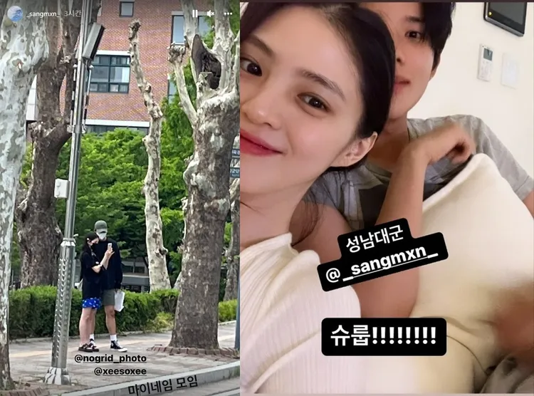 文相敏因《以吾之名》聚會與韓韶禧見面，被誤認是宋江，他們最近還一起看《王后傘下》。翻攝文相敏、韓韶禧IG