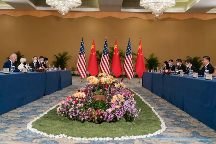 美中雙方在拜習會商談多項議題，但台灣議題仍是美中關係的重中之重。美聯社