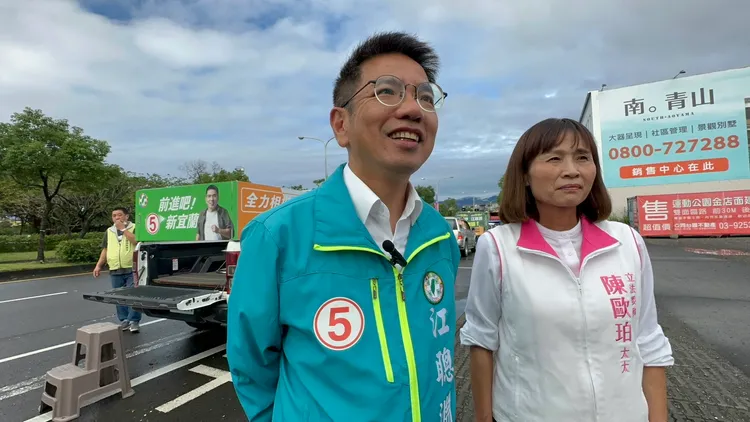 江聰淵相信鄉親會在最後一刻做出正確選擇，讓民進黨承擔宜蘭未來發展的重責，讓宜蘭重返榮耀。林泊志攝