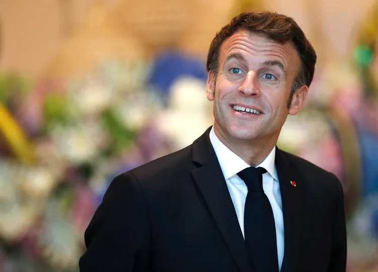 法國總統馬克宏。美聯社
