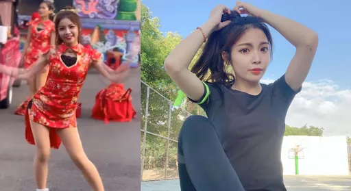 紅旗袍美少女挑戰傳統舞蹈太美！ 網認出是IG網紅「6姊妹」