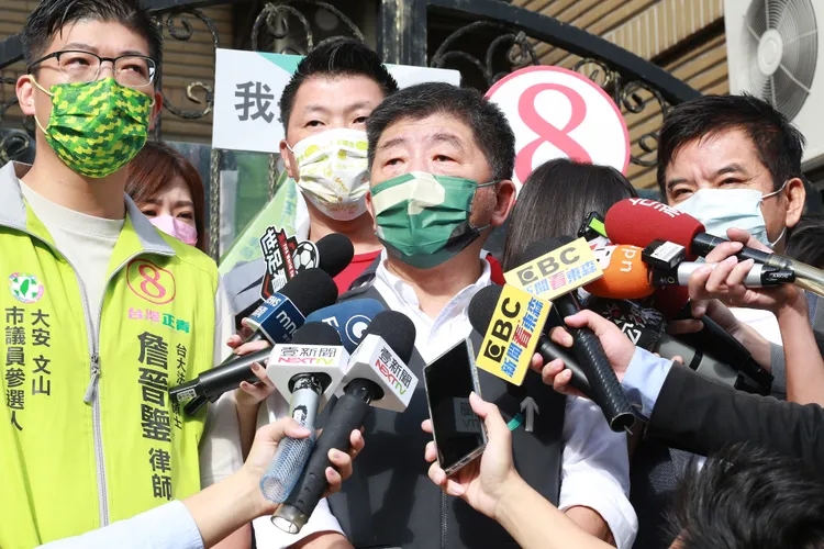 陳時中回應馬英九「前總統用仇恨語言很不對」。朱世閎攝