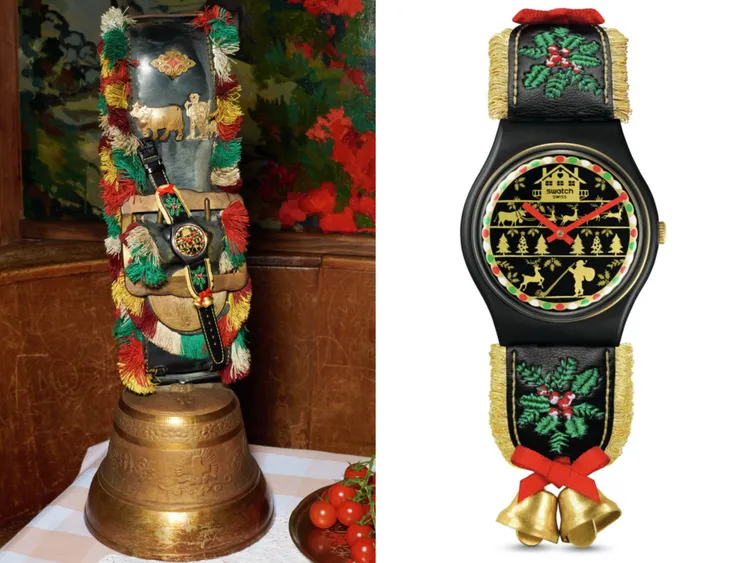 Golden Merry特別錶的錶帶飾有會發出聲響的鈴鐺，3300元。品牌提供