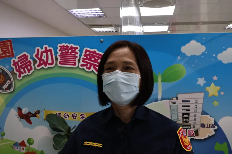 桃園市警局婦幼隊長盧昱嘉。張沛森攝