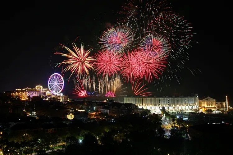 義大世界今年跨年煙火將在義大世界大草坪施放。義大世界提供