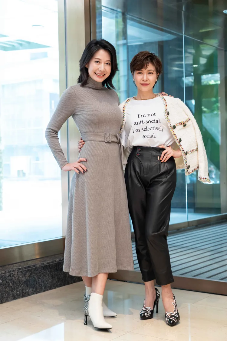 丁寧（左）和于子育對手戲像在跳探戈。八大提供