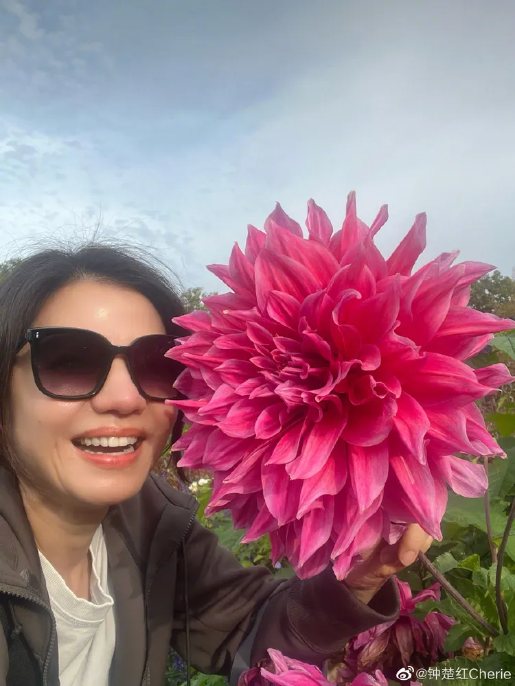 鍾楚紅日前在巴黎曬出自拍。翻攝自鍾楚紅微博
