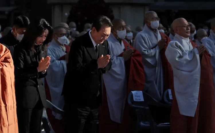 梨泰院慘劇遇難者追悼慰靈法會現場。路透社