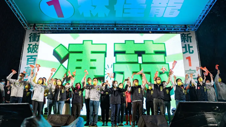 蔡英文大力推薦林佳龍有格局、知識和歷練，符合新北需求。林佳龍競辦提供