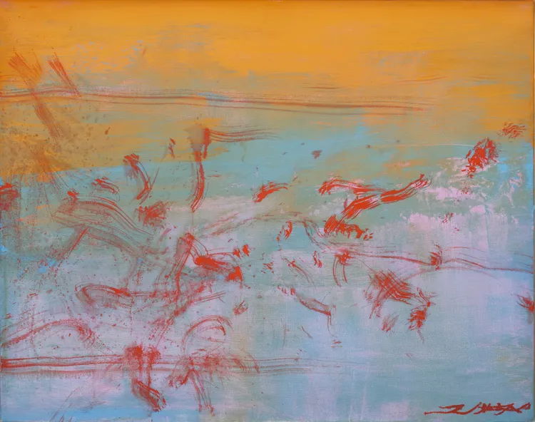 趙無極於2007年創作的《無題》畫作，估價約2465萬元台幣。品牌提供