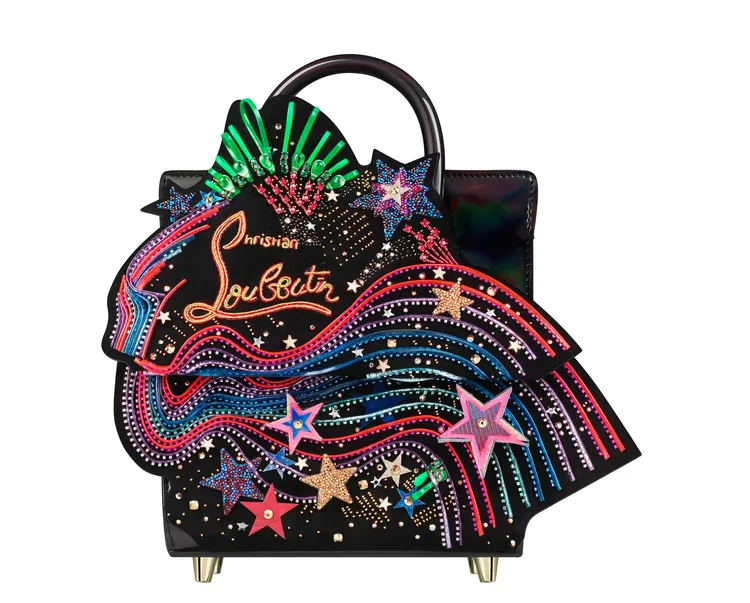 Paloma Mini Starlight麂皮多彩水鑽手袋，9萬7500元。品牌提供