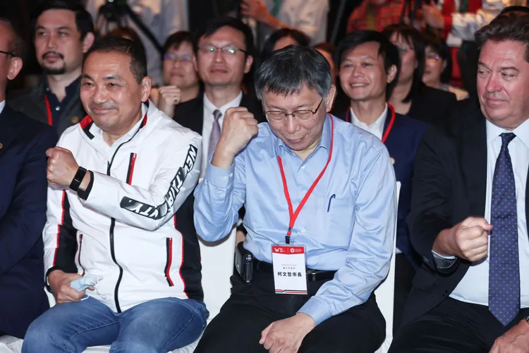 無奈的柯文哲。翁玉信攝