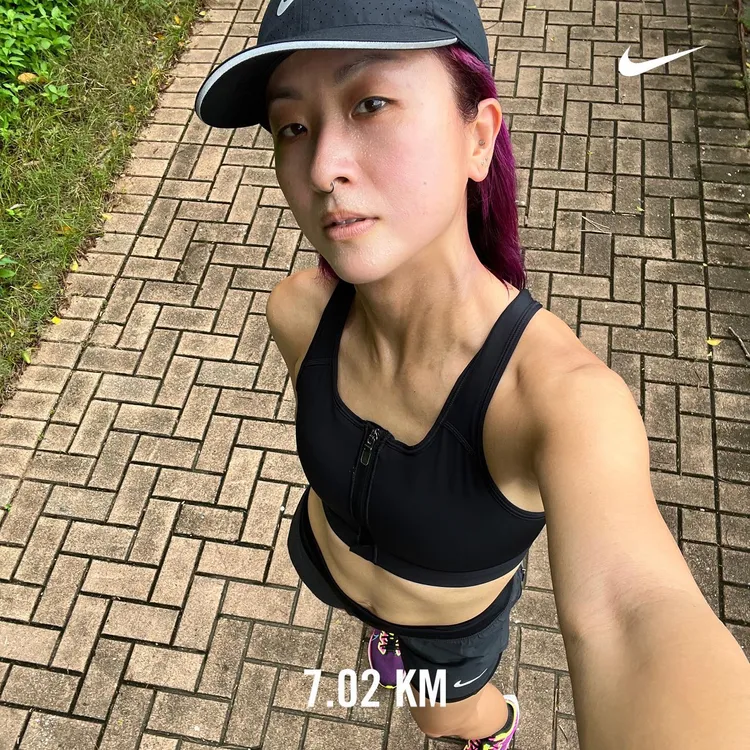 徐濠縈有慢跑習慣。翻攝徐濠縈IG