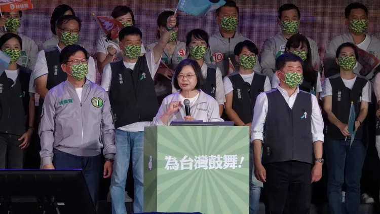 蔡英文呼籲民眾相信民主。葉志明攝